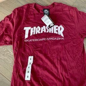 NEW THRASHER BURGUNDY TEE